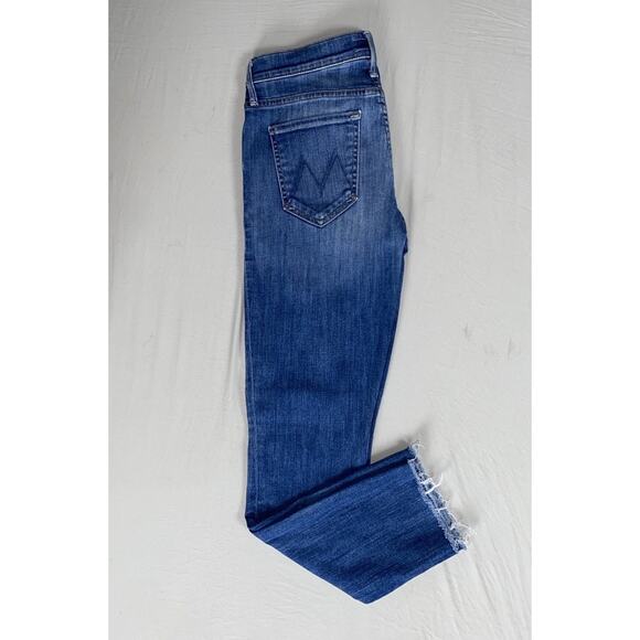 Mother 'The Rascal' Ankle Snippet Raw Cuff Stretch Denim Jeans. Women's 26, GUC! - Picture 2 of 13